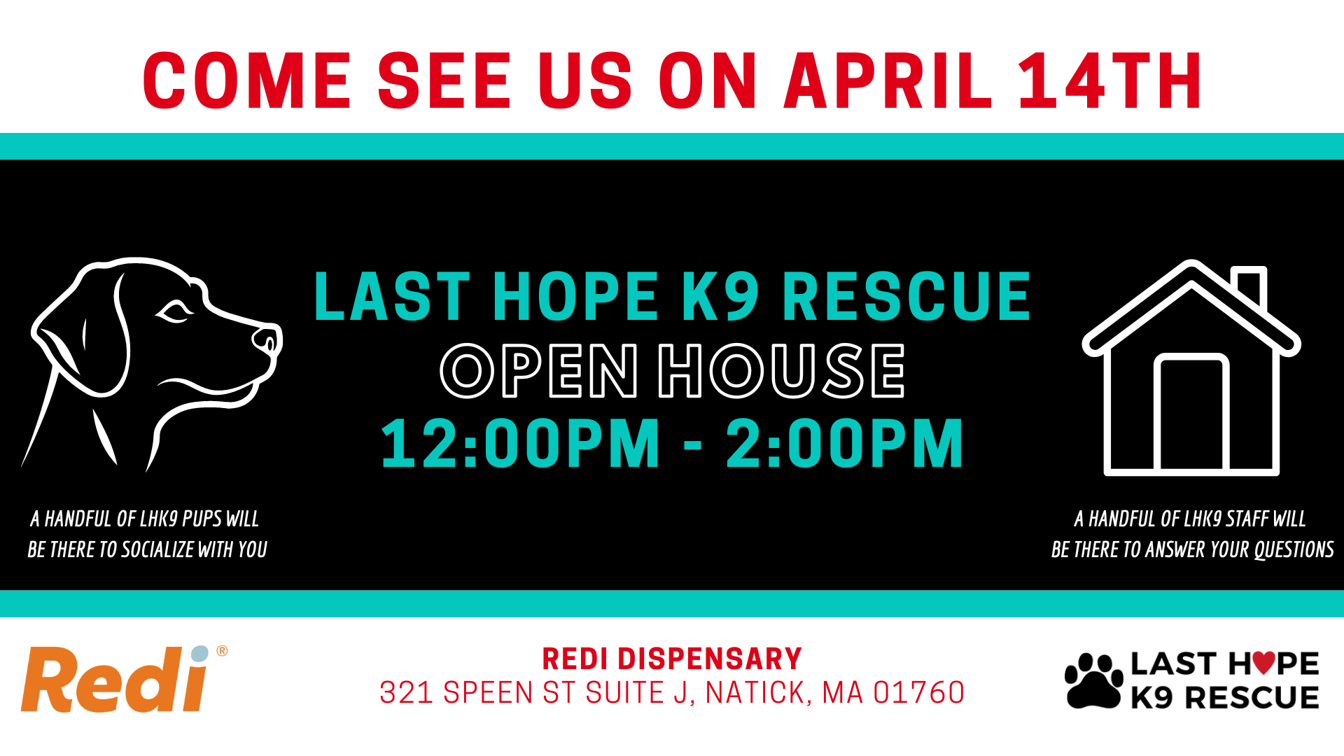 LHK9 Open House Banner with information about date, time, and location